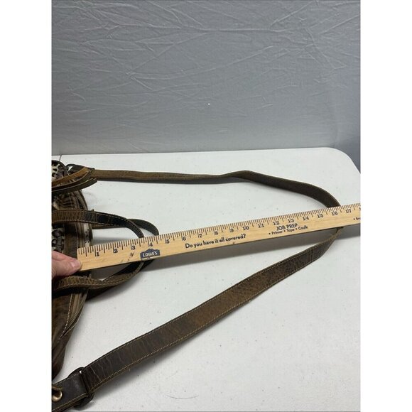 Myra Bag Serenity Leather leopard print Cowhide Laptop Bag 10"x14" - Picture 8 of 9